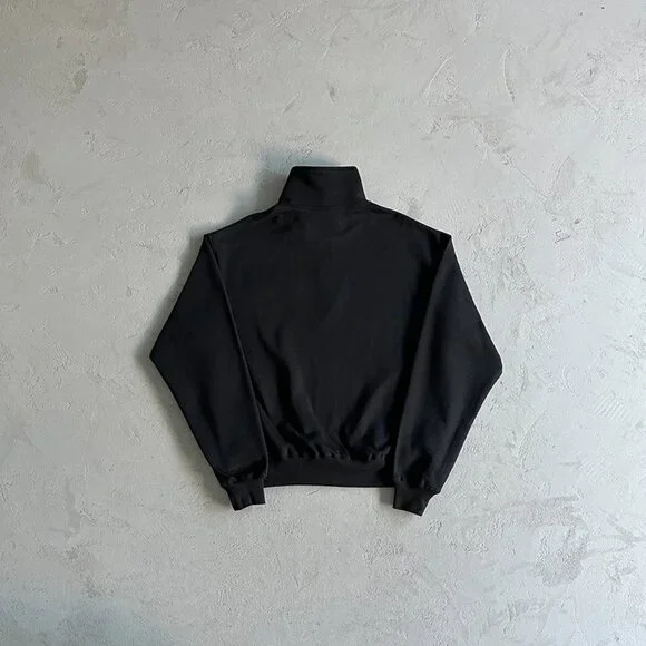 Broken Planet Basics Quarter Zipjumper Black